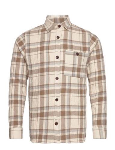 Mmgdavid Check Overshirt Beige Mos Mosh Gallery