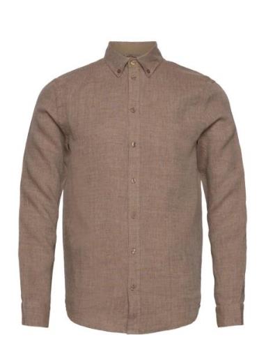 Mmgtheo Linen Shirt Brown Mos Mosh Gallery