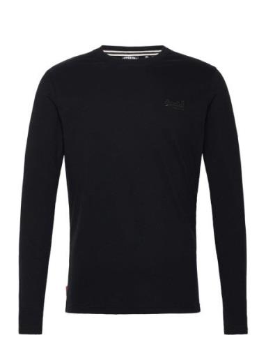 Essential Logo Long Sleeve Top Black Superdry