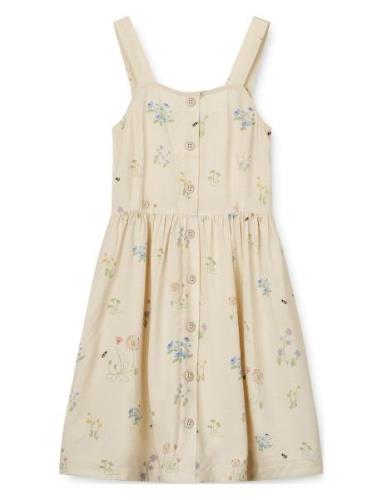 Zia Printed Dress Cream Liewood