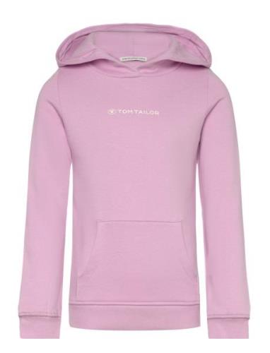 Printed Logo Hoody Pink Tom Tailor