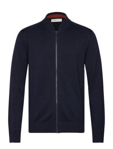 Knitted Bomber Jacket Navy Tom Tailor