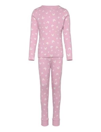 Nmfnightset Pink Butterfly Rib Noos Pink Name It