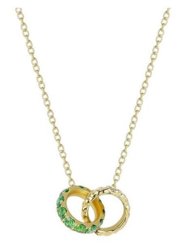 Ice Ridge Necklace Green/Gold Gold Bud To Rose