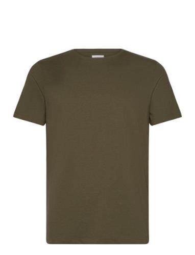 Mouliné O-Neck Tee S/S Green Lindbergh