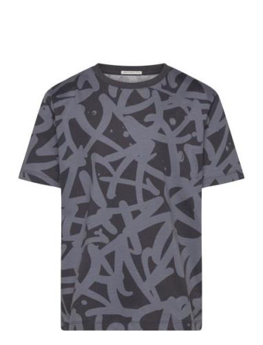 Regular Printed T-Shirt Grey Tom Tailor