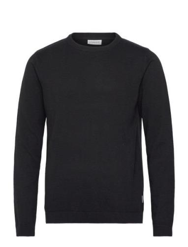 100% Recycle Knit Round Neck Black Lindbergh