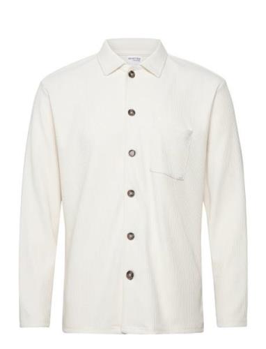 Slhrelax-Plisse Ls Shirt Ex White Selected Homme