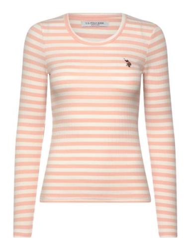 Chanett New Reg Rib Uspa W Tee Pink U.S. Polo Assn.