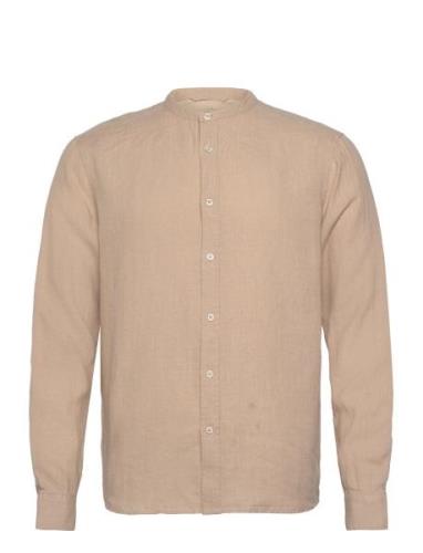 Mmgtheo Linen Stand Shirt Beige Mos Mosh Gallery