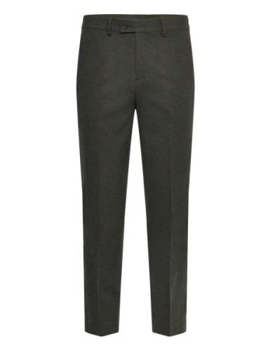 Flannel Wool Blend Formal Pant Green Lindbergh