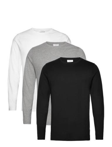 3Pk Basic Tee L/S Black Lindbergh