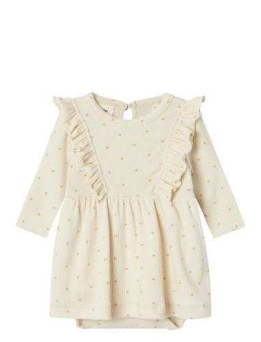 Nbfgago Kna Ls Body Dress Lil Beige Lil'Atelier