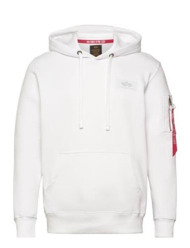 Back Print Hoody White Alpha Industries