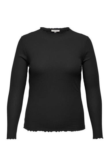 Carally Ls High Neck Top Jrs Black ONLY Carmakoma