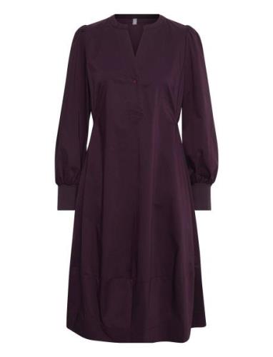 Cuantoinett Rib Dress Burgundy Culture