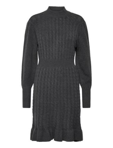 Vmvera Ls Short Knit Dress Vma Grey Vero Moda