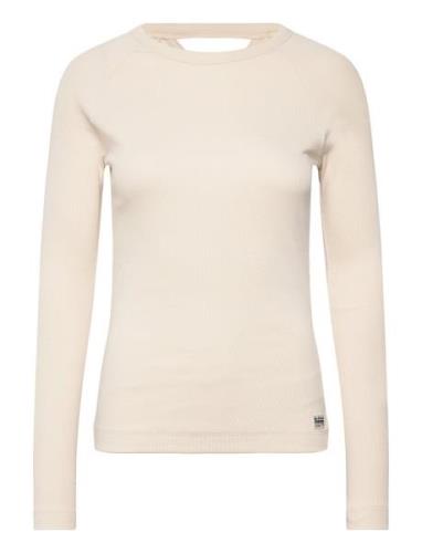 Slim Rib Keyhole R T L\S Wmn Beige G-Star RAW