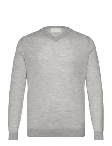 Fine Merino V-Neck Knit Grey Tom Tailor