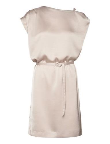 D6Grayson Satin Dress Beige Dante6