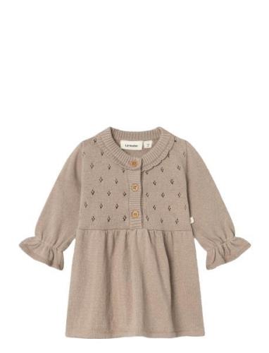 Nbfnimi Ls Knit Dress Lil Beige Lil'Atelier