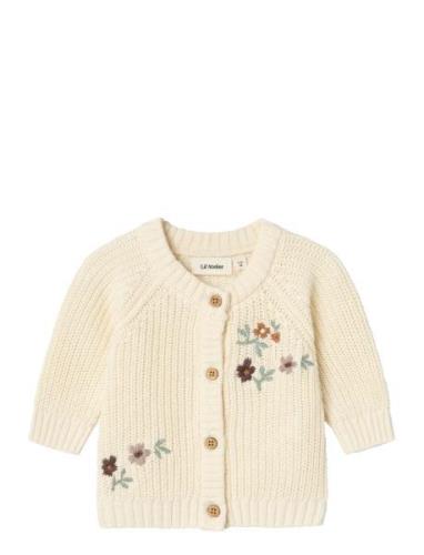 Nbfemlen Emb Ls Knit Card Lil Cream Lil'Atelier