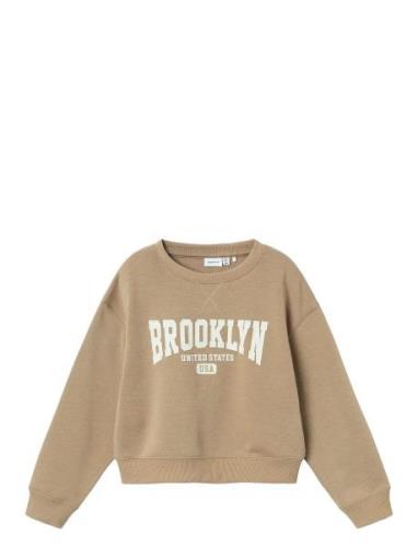 Nkfniknaks Ls Short Rlx Sweat Bru Beige Name It