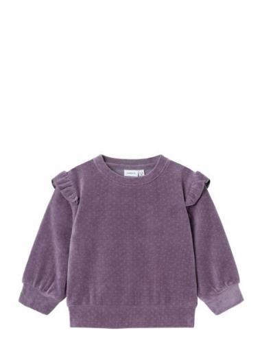 Nmfnew Nreg Ls Vel Top Purple Name It