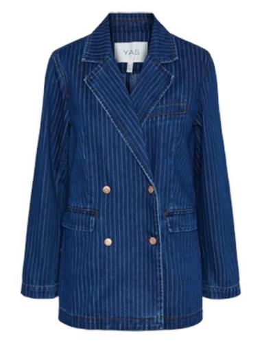 Yaslomira Ls Denim Blazer S. Blue YAS