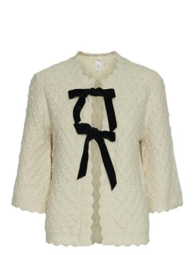 Yasegsa 3/4 Knit Cardigan S. Cream YAS