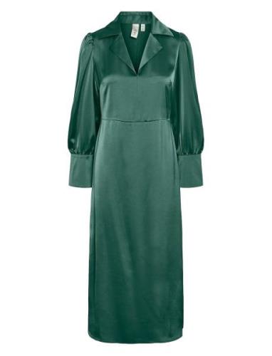 Yaspella Ls Long Dress S. Noos Green YAS