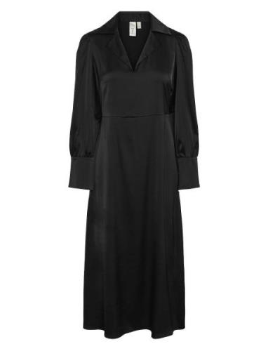 Yaspella Ls Long Dress S. Noos Black YAS