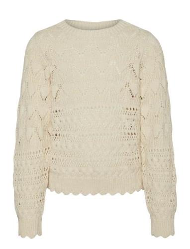 Vmlua Ls Boatneck Pullover Girl Cream Vero Moda Girl