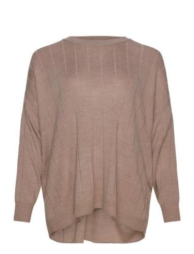 Cartess Ls O-Neck Knt Brown ONLY Carmakoma