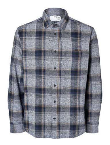 Slhregowen-Grindle Check Shirt Ls Blue Selected Homme