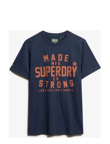 Machined Goods Workwear Tee Navy Superdry