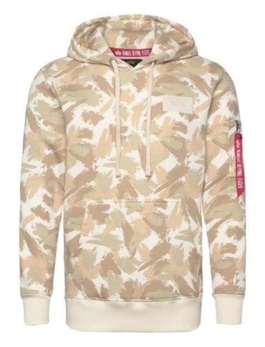 Back Print Hoody Camo Beige Alpha Industries