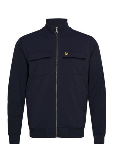 Hybrid Zip Track Jacket Navy Lyle & Scott