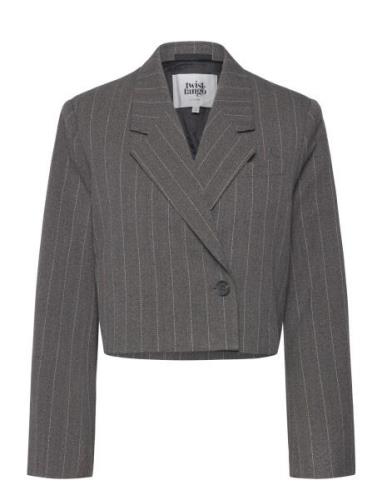 Keira Cropped Blazer Grey Twist & Tango