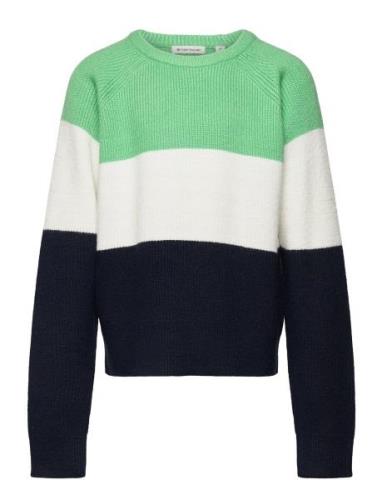 Striped Knit Pullover Green Tom Tailor