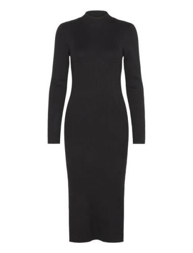 Vmlynzi Ls Calf Knit Dress Vma Noos Black Vero Moda