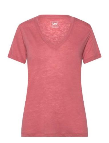 V Neck Tee Pink Lee Jeans