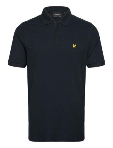 Zip Polo Shirt Black Lyle & Scott