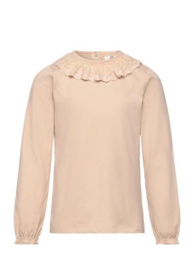 T-Shirt Ls Collar Beige En Fant