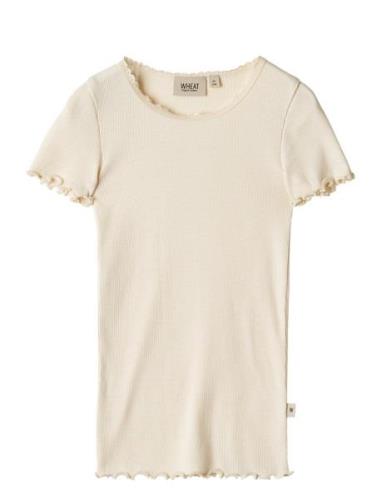 Rib T-Shirt S/S Katie Cream Wheat