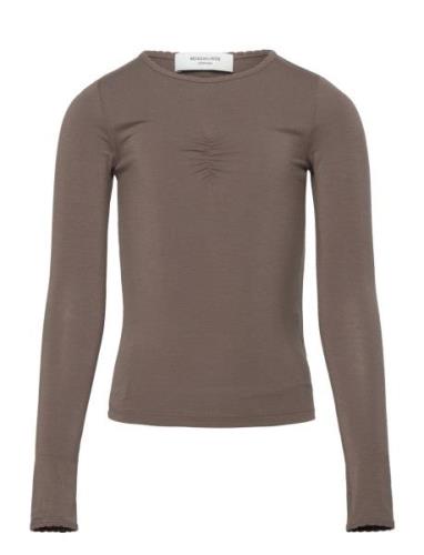 Viscose Long Sleeve Tee Brown Rosemunde Kids