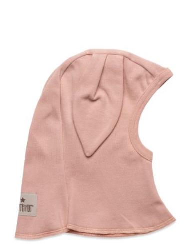 Balaclava Ears Rib Pink Huttelihut