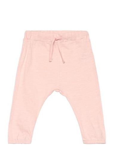 Trousers Slub Solid Pink Lindex