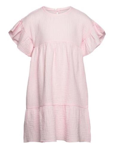 Dress Ss Muslin Pink Huttelihut