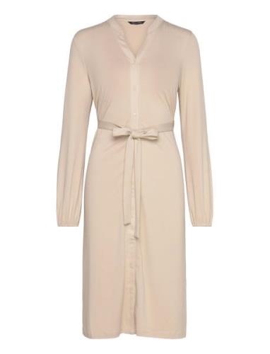 Madelyn Midi Dress Beige Bubbleroom